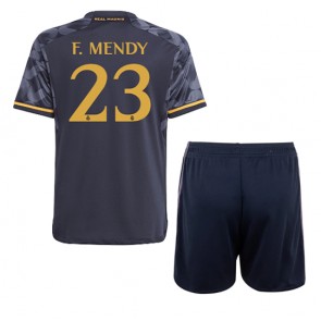 Real Madrid Ferland Mendy #23 Koszulka Wyjazdowych Dziecięca 2023-24 Krótki Rękaw (+ Krótkie spodenki)